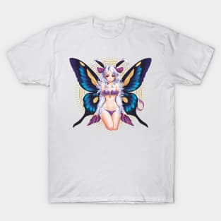 Moth Girl anime, cute giant monster kawaii anime tee T-Shirt